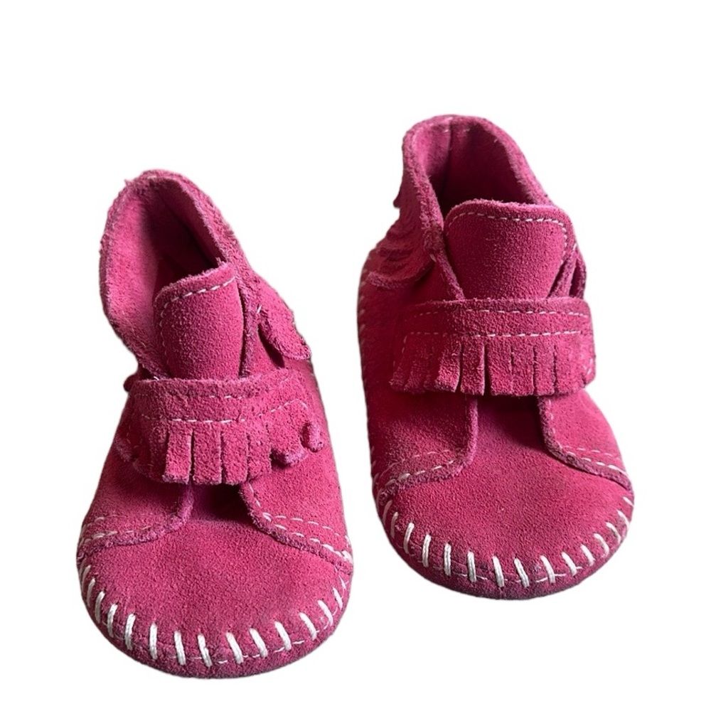 Hot Pink Minnetonka moccasins